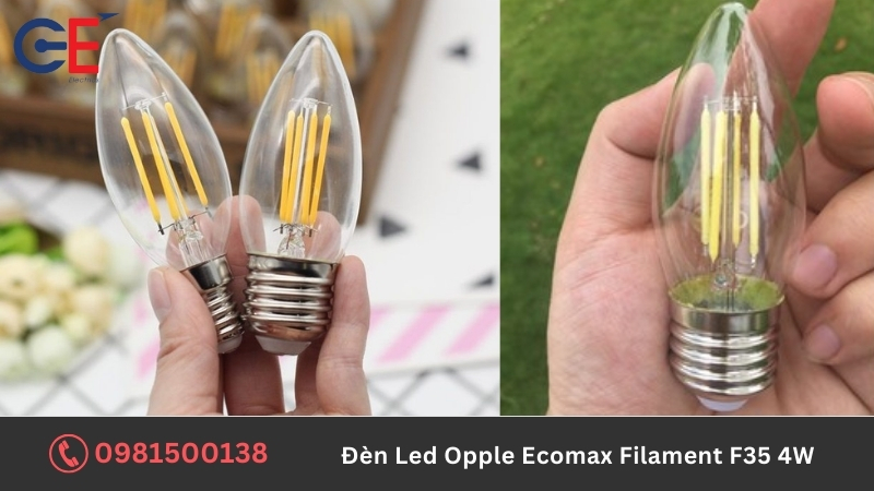 Ưu điểm của đèn Led Opple Ecomax Filament C35 2W