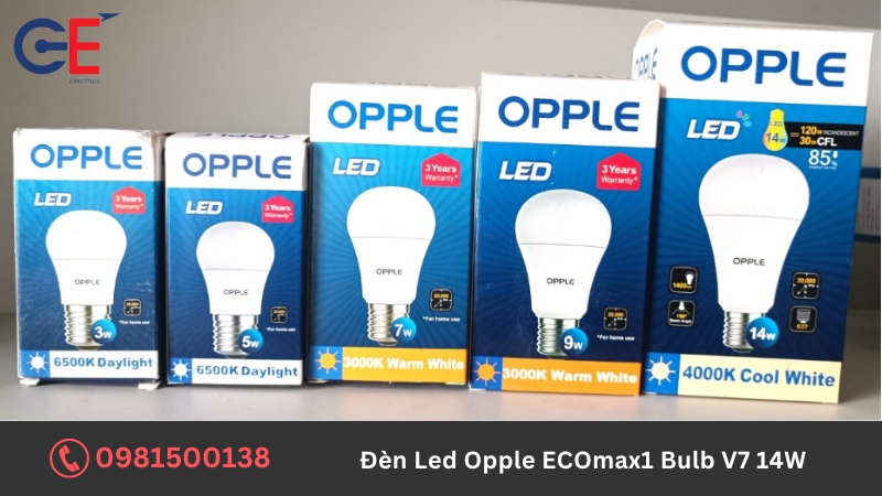 Ưu điểm của đèn LED Opple ECOmax1 Bulb V7 14W