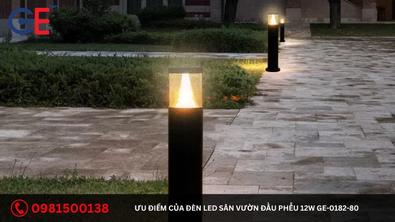 Ưu điểm của đèn led sân vườn đầu phễu 12W GE-0182-80