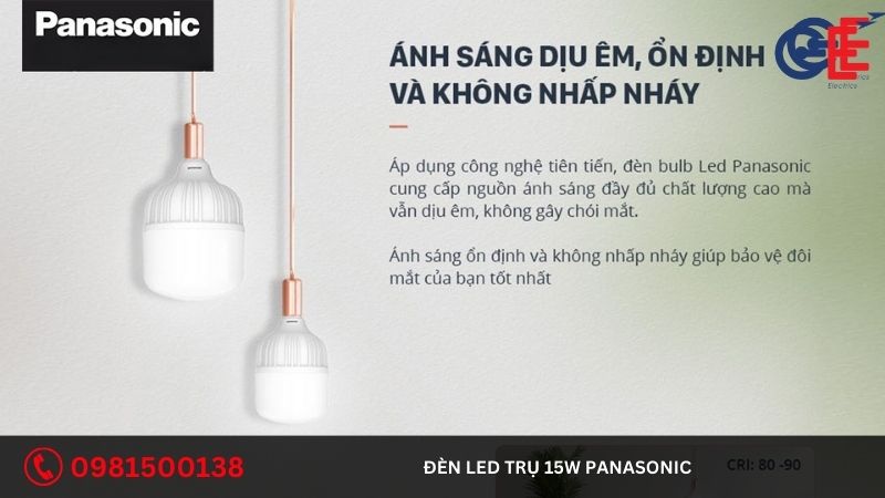 Ưu điểm của đèn Led trụ 15W Panasonic