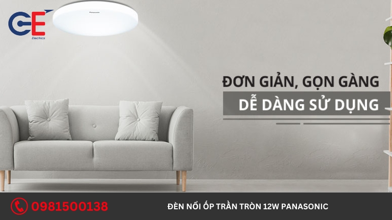 Ưu điểm của đèn nổi ốp trần tròn 12W Panasonic 