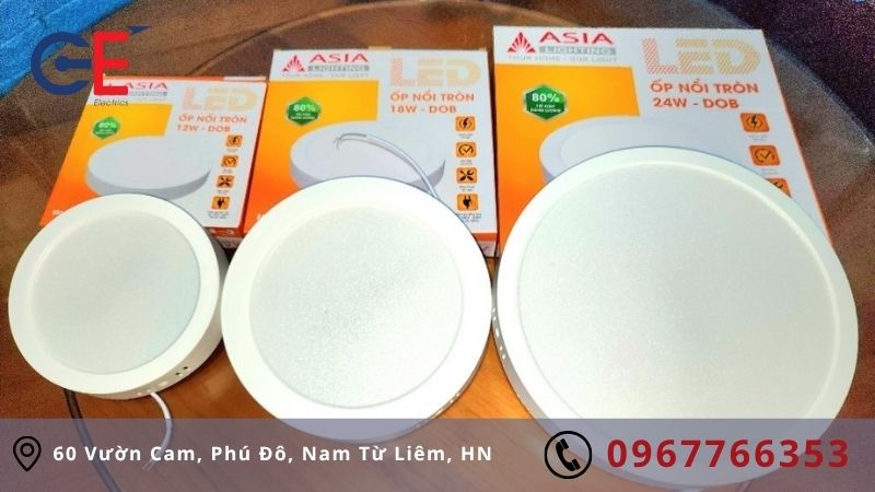 Đặc điểm của đèn ốp trần đổi màu 18W Asia