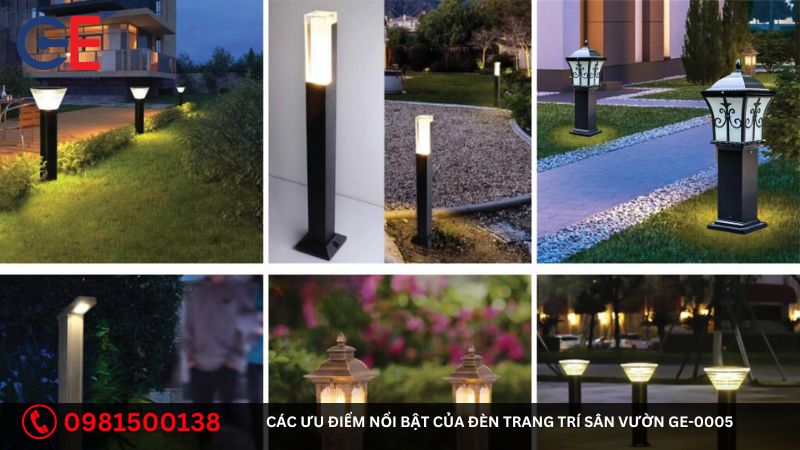 Các ứng dụng của đèn trang trí sân vườn GE-0005