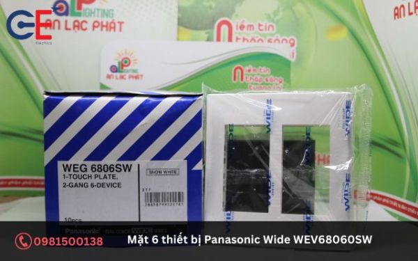 Ưu điểm của mặt 6 thiết bị Panasonic Wide WEV68060SW
