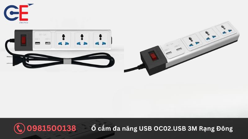 Ứng dụng của ổ cắm đa năng USB OC02.USB 3M Rạng Đông