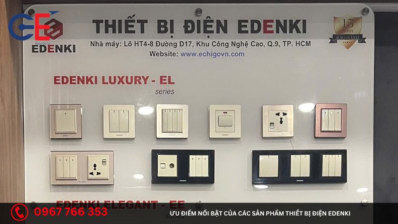 Ưu điểm nổi bật của các sản phẩm thiết bị điện Edenki