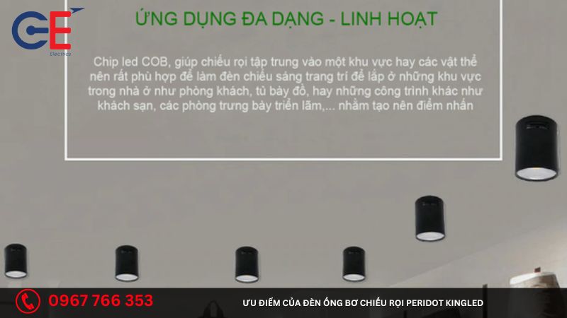 Ưu điểm của đèn ống bơ chiếu rọi Peridot Kingled